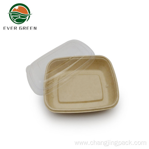 Biodegradable Disposable Rectangle Bagasse Pulp Food Box